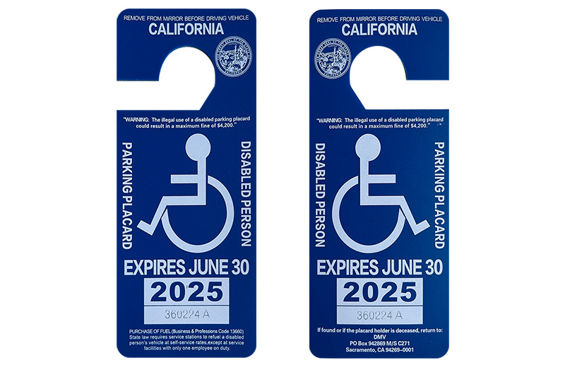 Fake California Disability Parking Permits