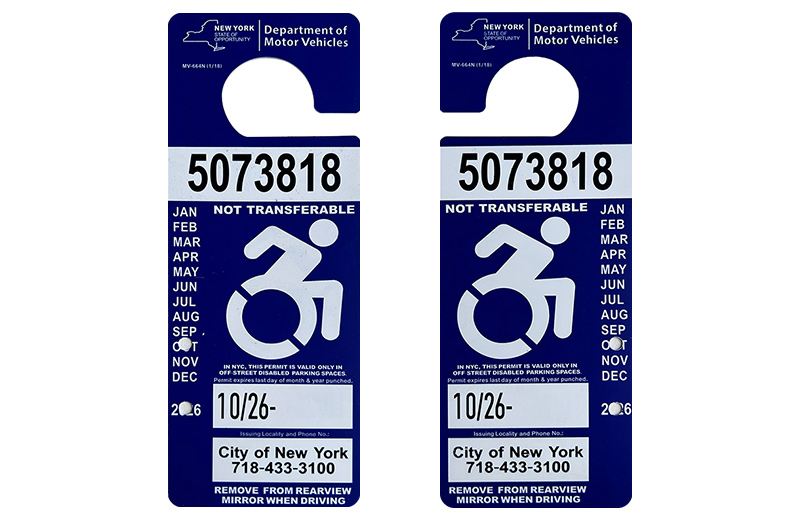 Fake New York Disability Parking Permits