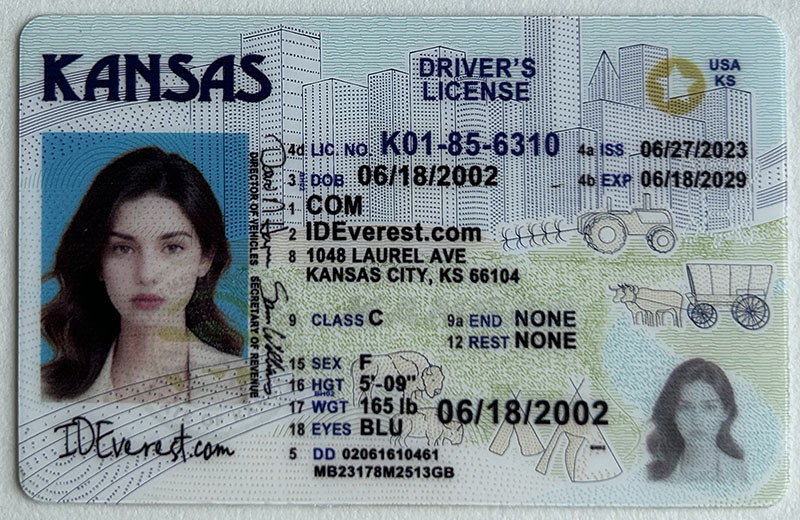 Choose ideverest and secure your Kansas fake ID card